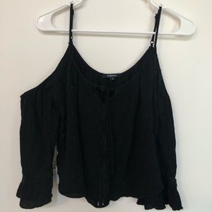 Cropped Shoulder Cut Top